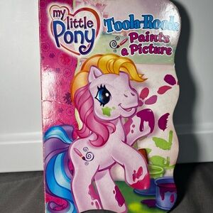 My Little Pony Toola Roola Paints a Picture Board Book Hasbro 2008 Vintage Y2K